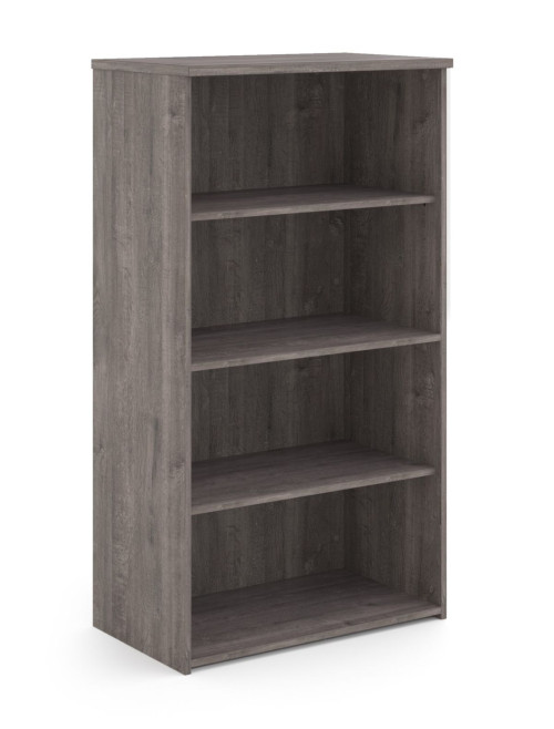 Office Bookcase 1440mm High Grey Oak Bookcase with 3 Shelves R1440GO - enlarged view
