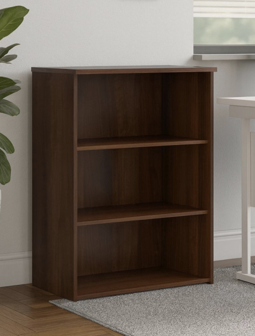 High Walnut Bookcase with 2 Shelves R1090W by Dams