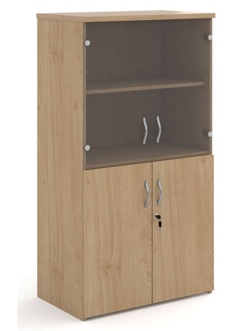 1440mm High Kendal Oak Combination Unit R1440COMKO with Upper Glass Doors