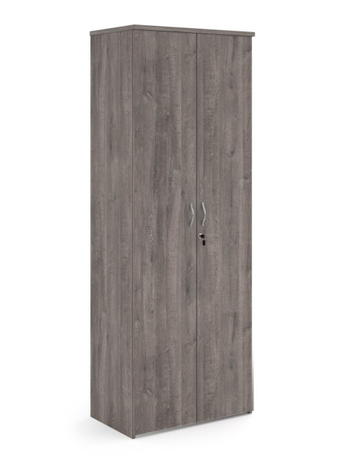 Tall Grey Oak Office Cupboard 2140mm High Storage Cupboard R2140DGO