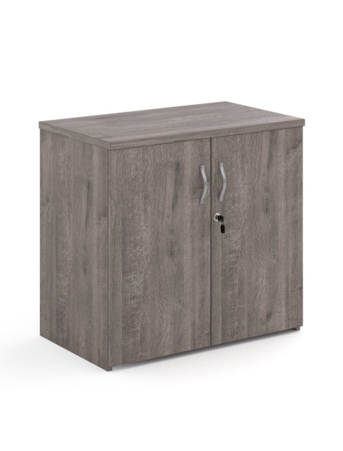 Low Grey Oak Office Cupboard 740mm High Storage Cupboard R740DGO
