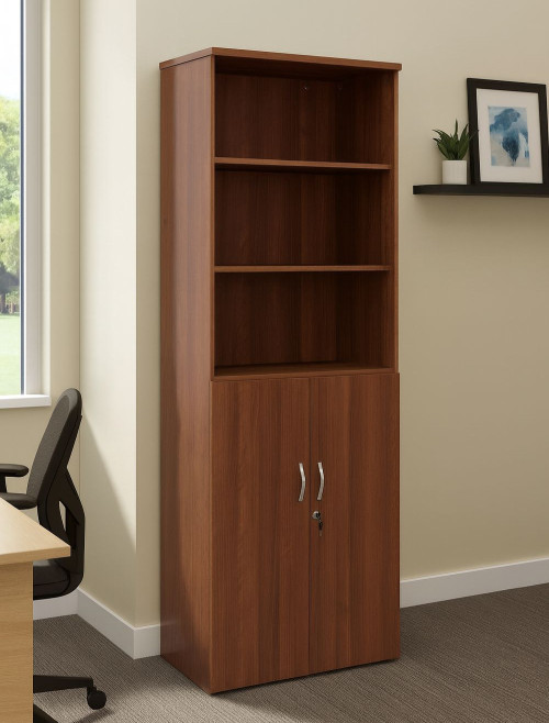 2140mm High Open Top Combination Unit Walnut R2140OPW