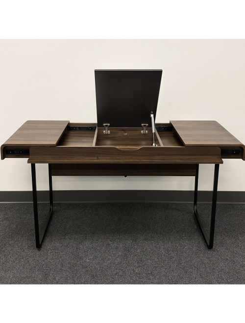 Home Office Desk Walnut Dorset Computer Desk AW3170 by Alphason Dorel - enlarged view