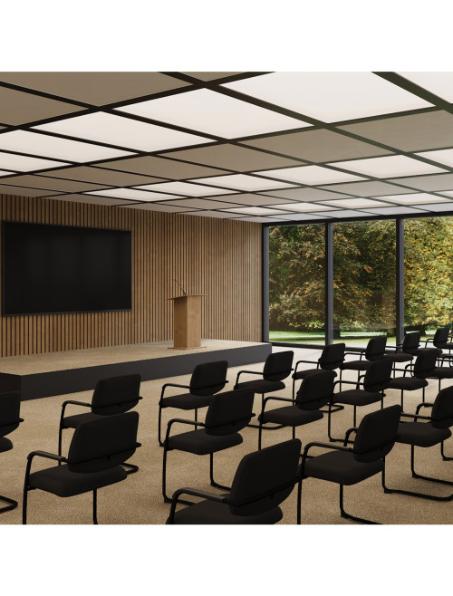 Stacking Chair Aria Lightweight Black Boardroom Chair BCF/D336V/BK - enlarged view