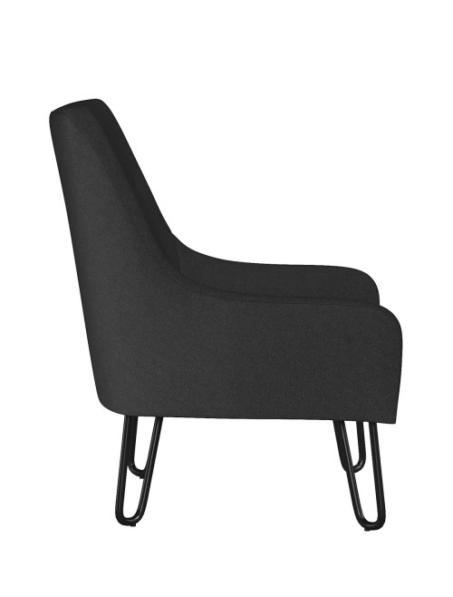 Accent Chair Oslo Black Fabric Reception Chair BCF/F272/BK - enlarged view
