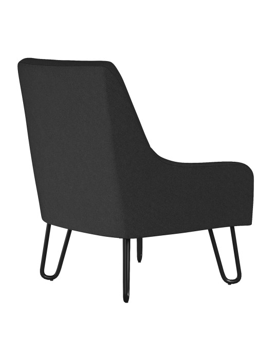 Accent Chair Oslo Black Fabric Reception Chair BCF/F272/BK - enlarged view