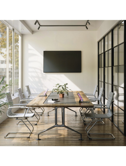 Fabric Visitor Chair Aura Grey Office Chair BCF/8003AV/GY - enlarged view