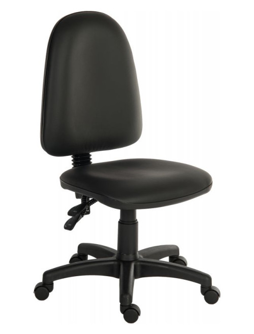 Office Chair Ergo Twin Black PU Operator Chair 2900PU-BLK