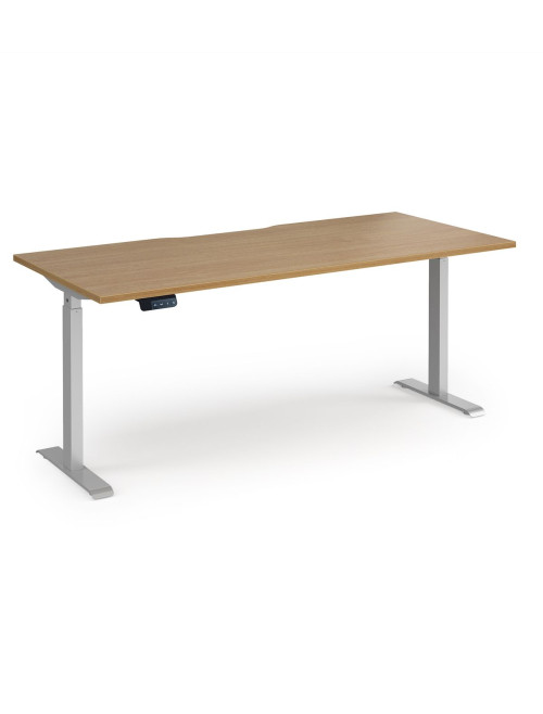 Sit Stand Desk Oak Elev8 Contract Height Adjustable Desk 1800mm EVC-1800-S-O - enlarged view