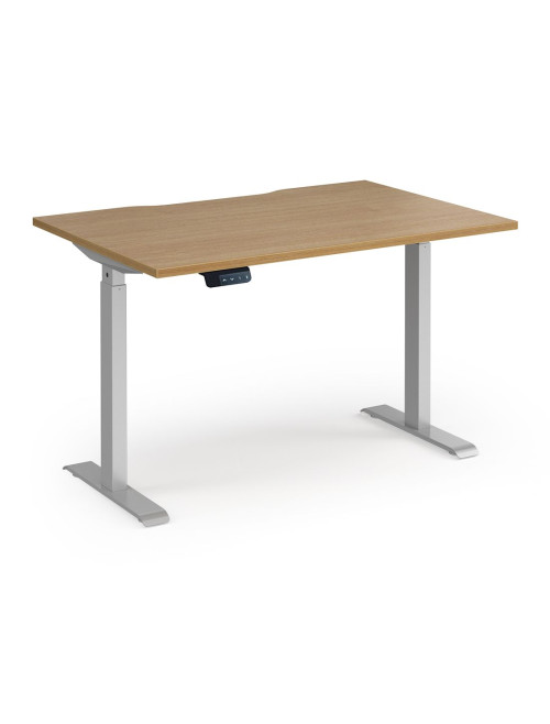 Sit Stand Desk Oak Elev8 Contract Height Adjustable Desk 1200mm EVC-1200-S-O - enlarged view