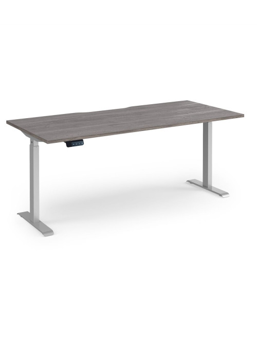 Sit Stand Desk Grey Oak Elev8 Contract Height Adjustable Desk 1800mm EVC-1800-S-GO - enlarged view