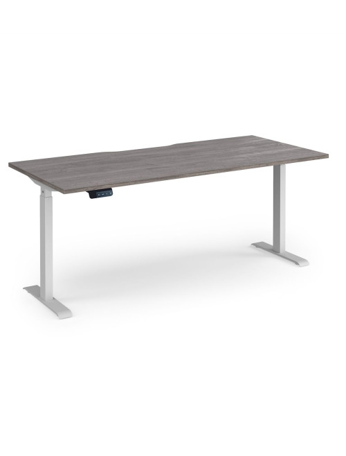 Sit Stand Desk Grey Oak Elev8 Contract Height Adjustable Desk 1800mm EVC-1800-S-GO - enlarged view