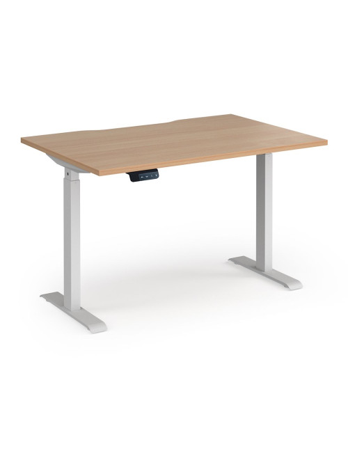 Sit Stand Desk Beech Elev8 Contract Height Adjustable Desk 1200mm EVC-1200-S-B - enlarged view