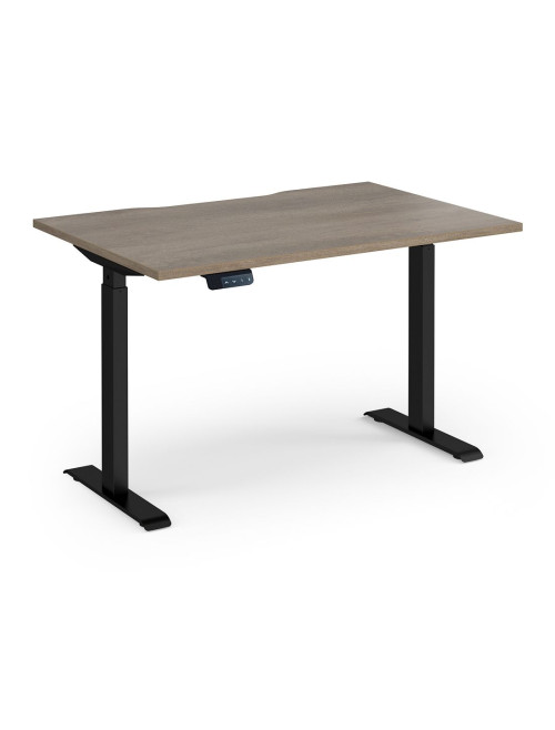 Sit Stand Desk Nebraska Oak Elev8 Contract Height Adjustable Desk 1200mm EVC-1200-S-NO - enlarged view