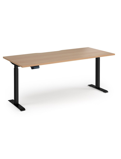 Sit Stand Desk Beech Elev8 Contract Height Adjustable Desk 1800mm EVC-1800-S-B - enlarged view