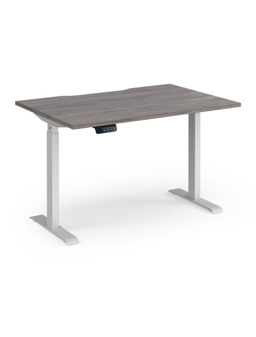 Sit Stand Desk Grey Oak Elev8 Contract Height Adjustable Desk 1200mm EVC-1200-S-GO - enlarged view