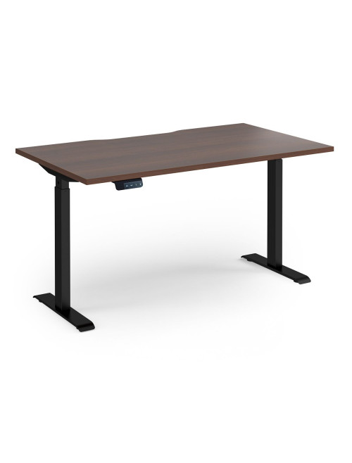 Sit Stand Desk Walnut Elev8 Contract Height Adjustable Desk 1400mm EVC-1400-S-W - enlarged view