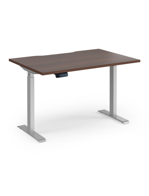 Sit Stand Desk Walnut Elev8 Contract Height Adjustable Desk 1200mm EVC-1200-S-W - enlarged view