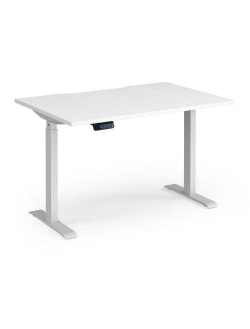 Sit Stand Desk White Elev8 Contract Height Adjustable Desk 1200mm EVC-1200-S-WH - enlarged view