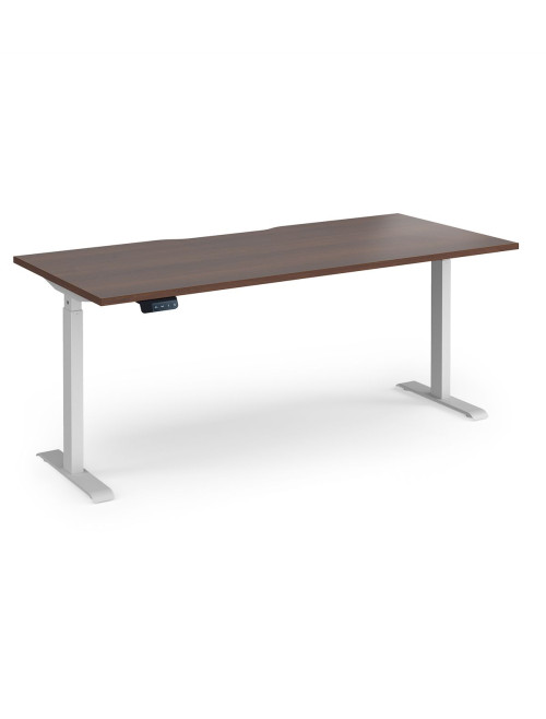 Sit Stand Desk Walnut Elev8 Contract Height Adjustable Desk 1800mm EVC-1800-S-W - enlarged view