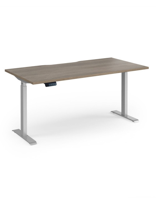 Sit Stand Desk Nebraska Oak Elev8 Contract Height Adjustable Desk 1600mm EVC-1600-S-NO - enlarged view