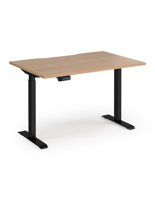 Sit Stand Desk Beech Elev8 Contract Height Adjustable Desk 1200mm EVC-1200-S-B - enlarged view
