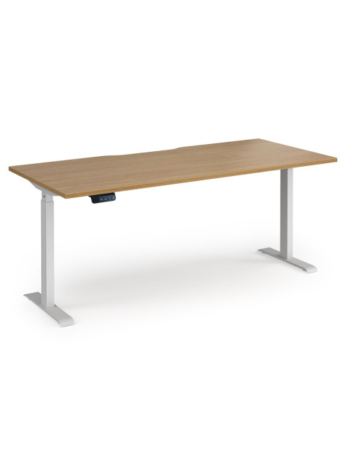 Sit Stand Desk Oak Elev8 Contract Height Adjustable Desk 1800mm EVC-1800-S-O - enlarged view