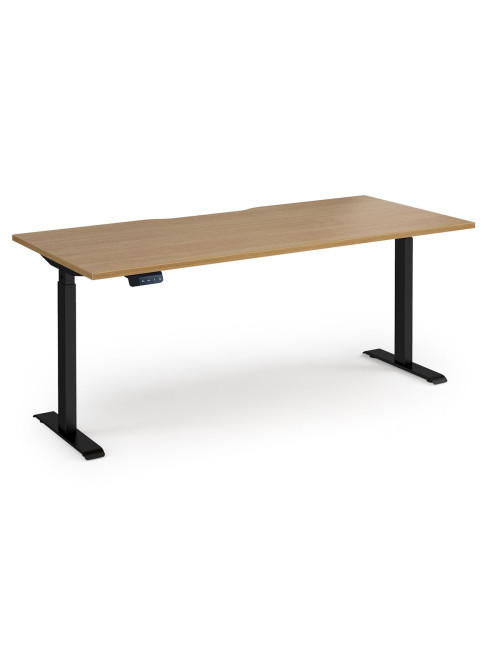 Sit Stand Desk Oak Elev8 Contract Height Adjustable Desk 1800mm EVC-1800-S-O - enlarged view