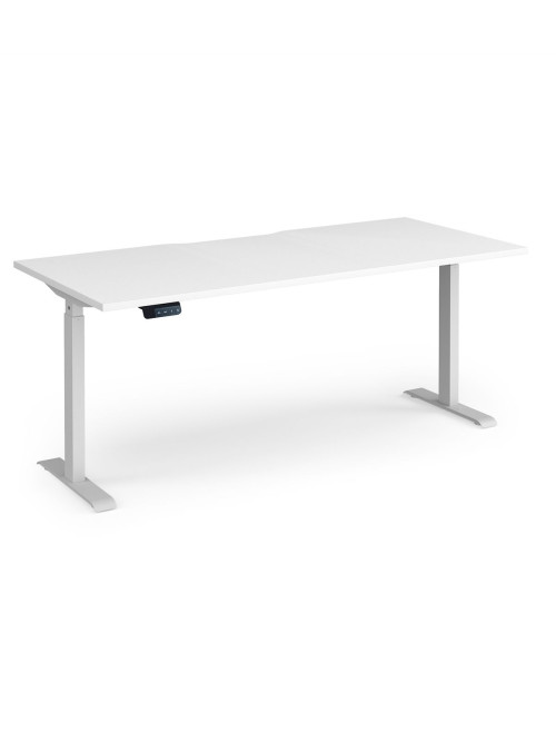 Sit Stand Desk White Elev8 Contract Height Adjustable Desk 1800mm EVC-1800-S-WH - enlarged view