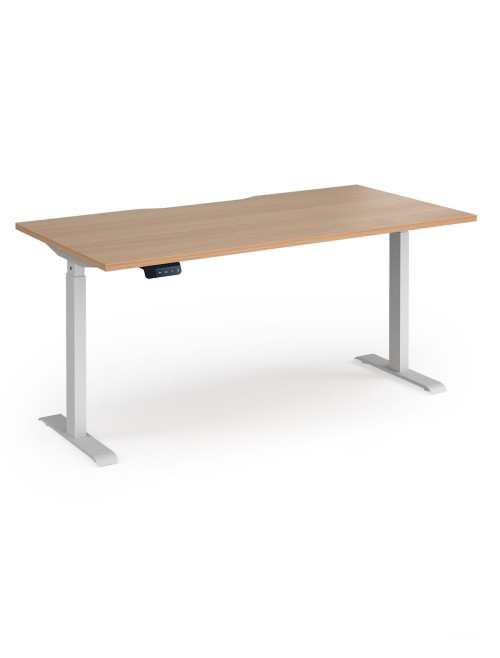 Sit Stand Desk Beech Elev8 Contract Height Adjustable Desk 1600mm EVC-1600-S-B - enlarged view