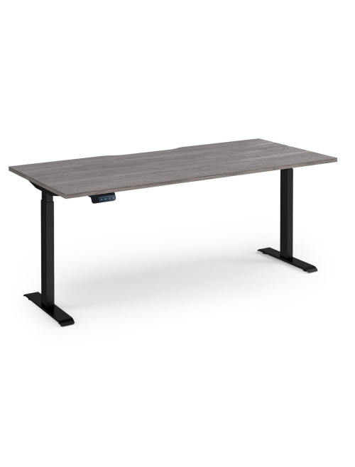 Sit Stand Desk Grey Oak Elev8 Contract Height Adjustable Desk 1800mm EVC-1800-S-GO - enlarged view