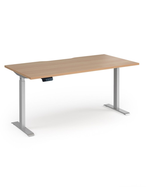 Sit Stand Desk Beech Elev8 Contract Height Adjustable Desk 1600mm EVC-1600-S-B - enlarged view