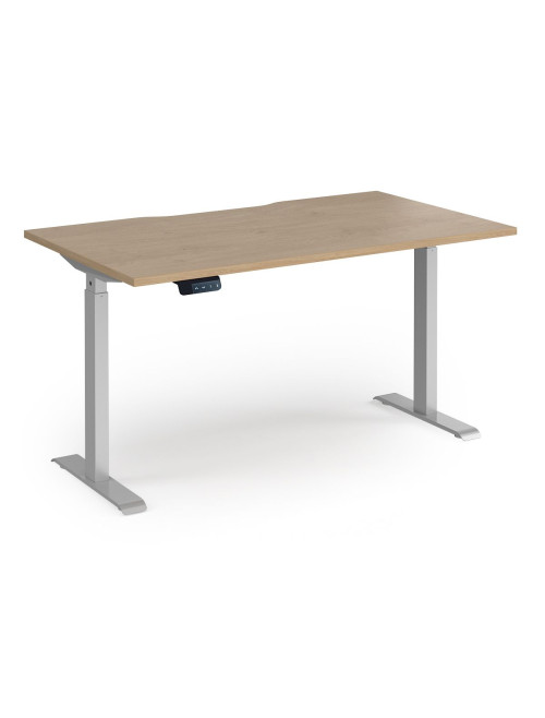 Sit Stand Desk Kendal Oak Elev8 Contract Height Adjustable Desk 1400mm EVC-1400-S-KO - enlarged view