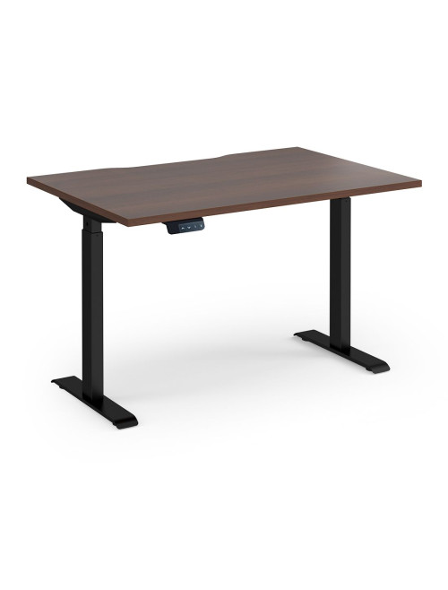 Sit Stand Desk Walnut Elev8 Contract Height Adjustable Desk 1200mm EVC-1200-S-W - enlarged view