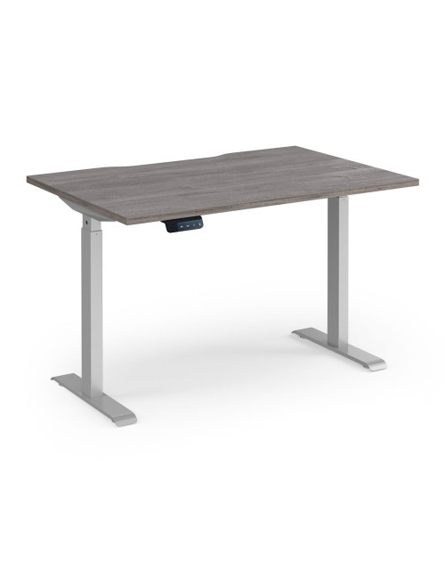 Sit Stand Desk Grey Oak Elev8 Contract Height Adjustable Desk 1200mm EVC-1200-S-GO - enlarged view