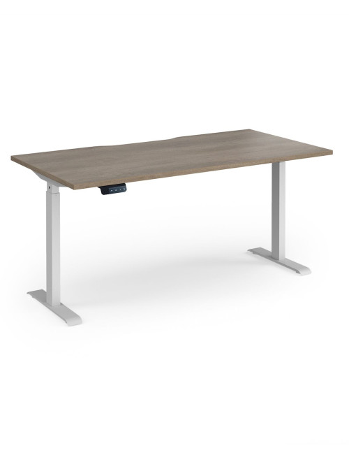 Sit Stand Desk Nebraska Oak Elev8 Contract Height Adjustable Desk 1600mm EVC-1600-S-NO - enlarged view