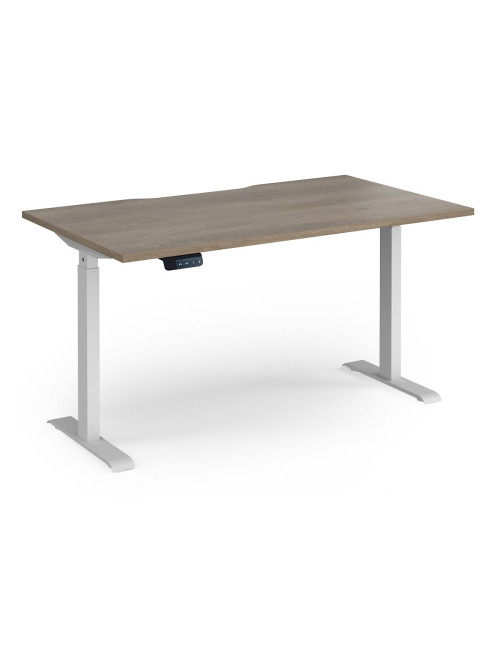 Sit Stand Desk Nebraska Oak Elev8 Contract Height Adjustable Desk 1400mm EVC-1400-S-NO - enlarged view