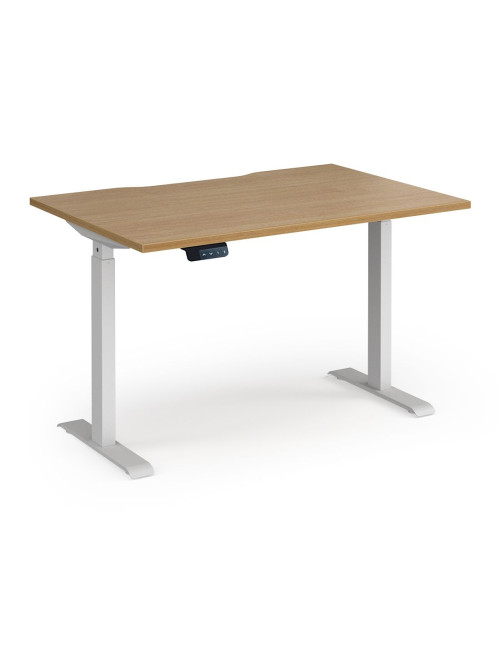 Sit Stand Desk Oak Elev8 Contract Height Adjustable Desk 1200mm EVC-1200-S-O - enlarged view
