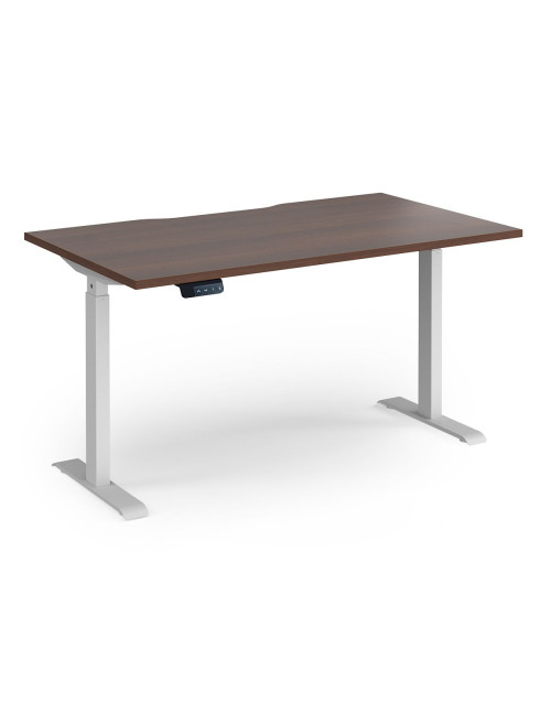Sit Stand Desk Walnut Elev8 Contract Height Adjustable Desk 1400mm EVC-1400-S-W - enlarged view