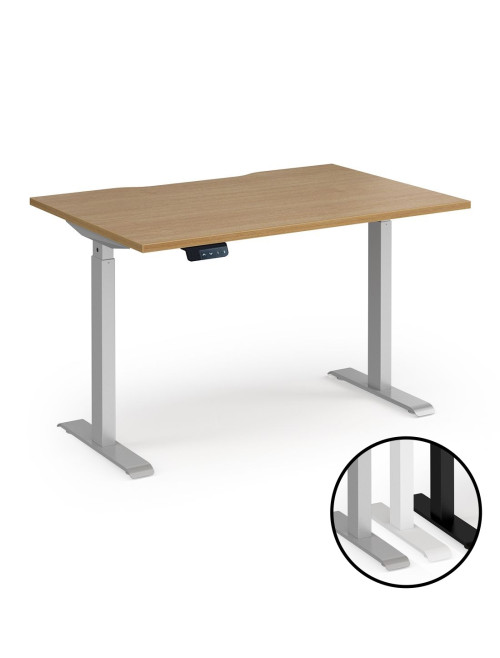 Sit Stand Desk Oak Elev8 Contract Height Adjustable Desk 1200mm EVC-1200-S-O