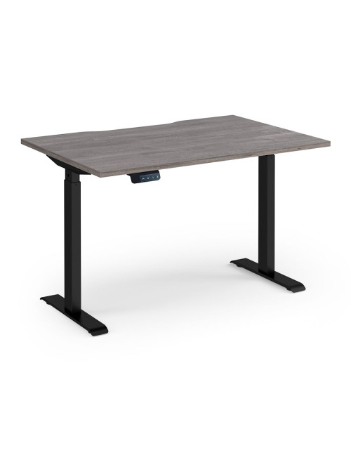 Sit Stand Desk Grey Oak Elev8 Contract Height Adjustable Desk 1200mm EVC-1200-S-GO - enlarged view
