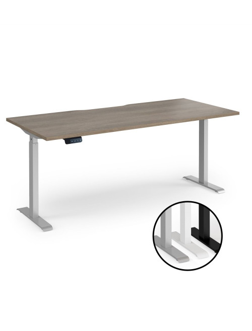 Sit Stand Desk Nebraska Oak Elev8 Contract Height Adjustable Desk 1800mm EVC-1800-S-NO