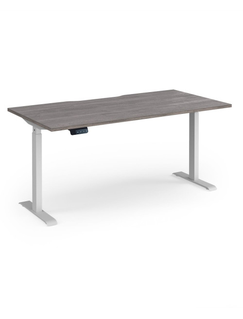 Sit Stand Desk Grey Oak Elev8 Contract Height Adjustable Desk 1600mm EVC-1600-S-GO - enlarged view