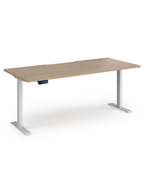 Sit Stand Desk Kendal Oak Elev8 Contract Height Adjustable Desk 1800mm EVC-1800-S-KO - enlarged view