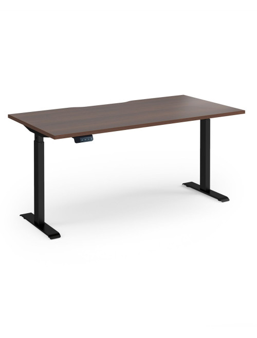 Sit Stand Desk Walnut Elev8 Contract Height Adjustable Desk 1600mm EVC-1600-S-W - enlarged view