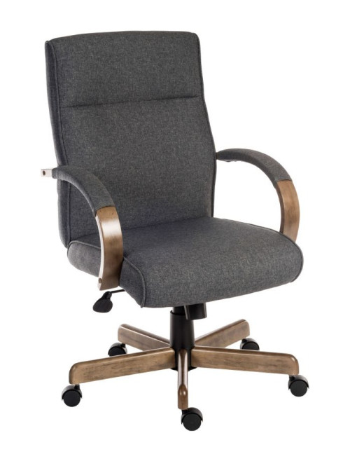 Office Chairs Grey Grayson Fabric Managers Chair 6969GREY