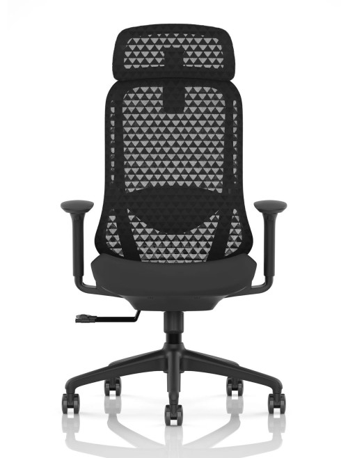 Mesh Office Chair Black Prism Ergonomic Office Chair with Headrest OP000379 - enlarged view