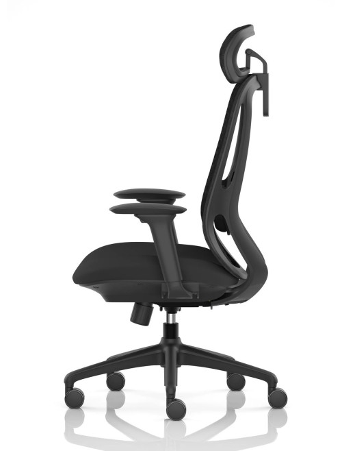 Mesh Office Chair Black Prism Ergonomic Office Chair with Headrest OP000379 - enlarged view
